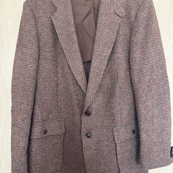 Brooksfield Other - Brooksfield Brown and Red Checkered Blazer